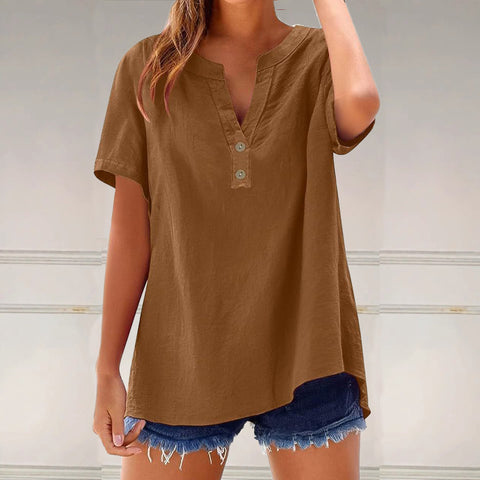 Casual shirt damen mode baumwolle und leinen vielseitig top m301204 