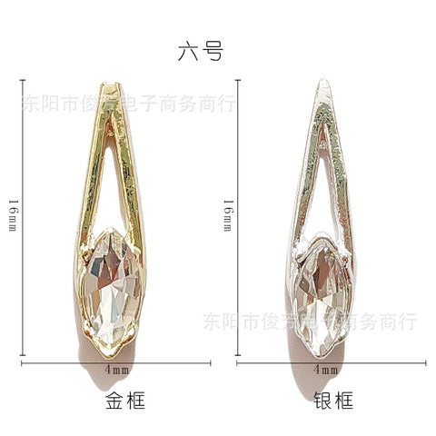 Nail Art Alliage Bijoux Étoile Lune Diamant Perle Luxe Cour Diablo Baroque Ongles Autocollant Décoratif
