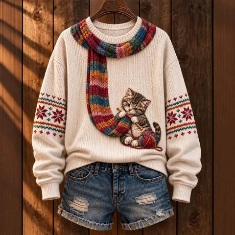 Huacai woolen sweater women sweater cartoon digital printing FF303420
