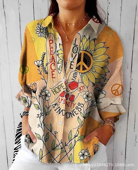 Women's shirt 3D digital print top m302789