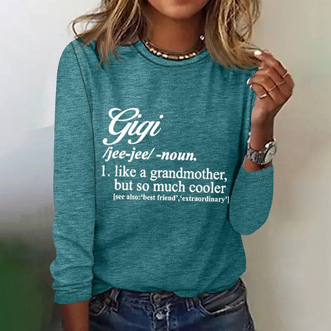 Digitaldruck Langarm-Herbst-T-Shirt Damen Farbwechsel-T-Shirt Damen m300755 