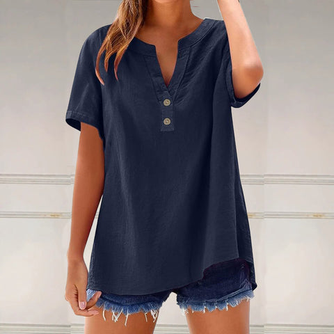 Casual shirt damen mode baumwolle und leinen vielseitig top m301204 