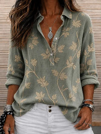3D printed casual top women's loose top m303043