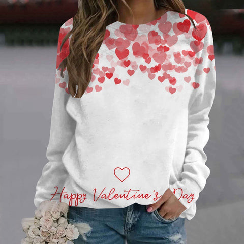 Pull col rond imprimé manches longues femme m300913 