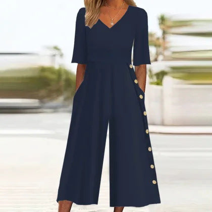 Damen Hosenträger langes Kleid 3D Digitaldruck Temperament Onesie m301258 