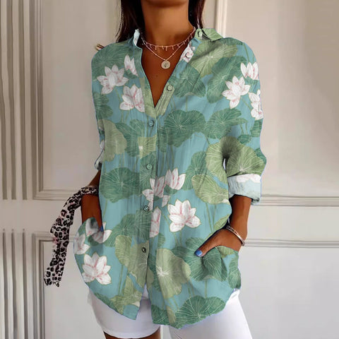 3D digital printing abstract pattern women's long shirt shoulder sleeve shirt m302463
