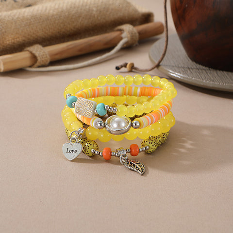 Neues böhmisches Armband, kreatives Quasten-Mehrschicht-Perlenarmband m3331286