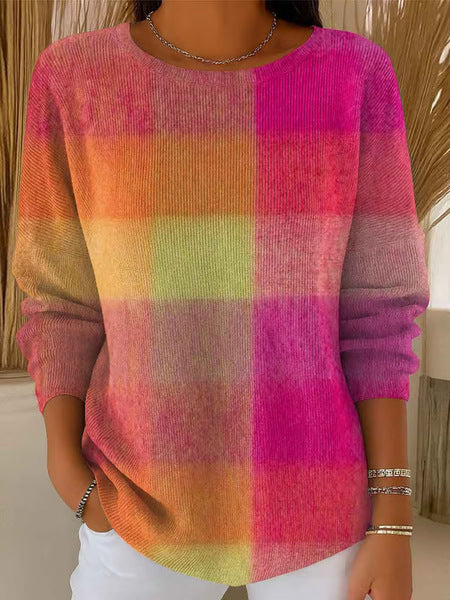 3D digital printing women's fashion round neck casual long-sleeved top m302157