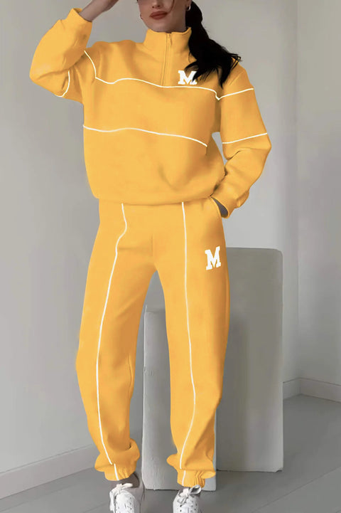 New sweater letter long sleeve trousers casual sports suit m301502