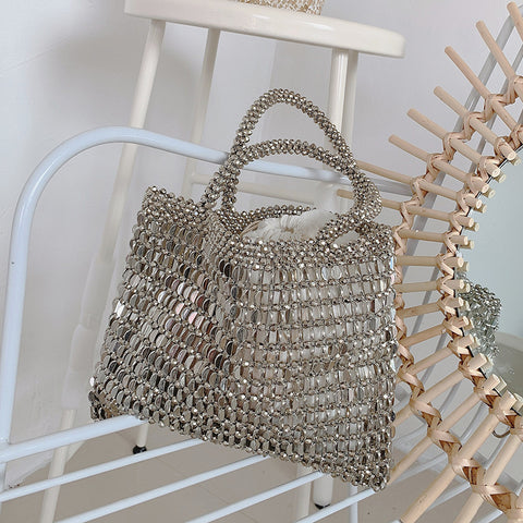 Petit sac à main creux rétro en métal, personnalité m3331040