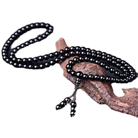 Armband aus natürlichem Obsidian mit 108 Perlen m3331285