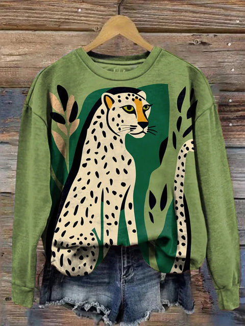 Casual floral 3D printed crew neck sweater m302127