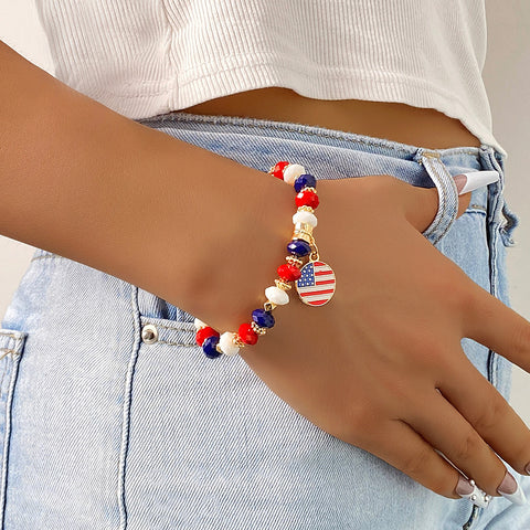 Bracelet USA American flag election holiday party commemorative patriotism bracelet m302600