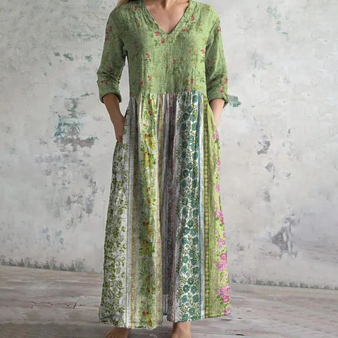 3D printing Amazon European and American summer casual loose long-sleeved dress m301729