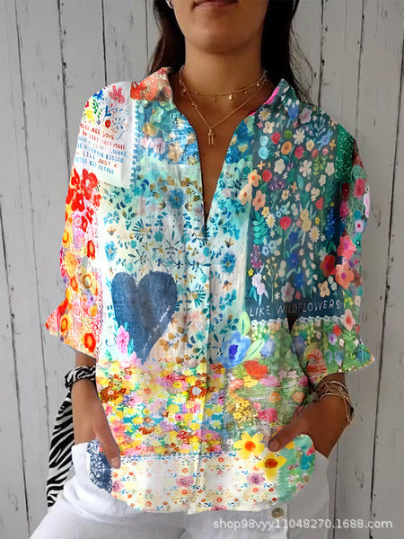 Women's shirt 3D digital print top m302789