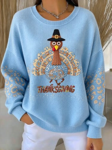 Huacai woolen sweater women sweater cartoon digital printing FF303420