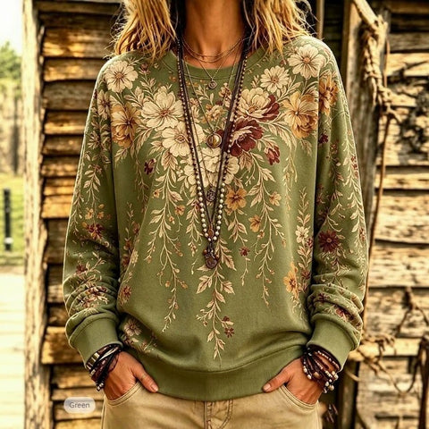 Autumn and winter crew neck 3D printed long-sleeved comfortable casual sweater FF303398