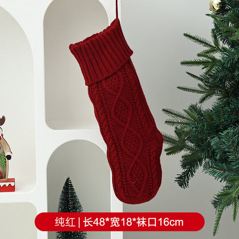 Christmas decoration candy socks embroidery Rudolph Christmas socks children's gift socks gift bag window pendant FF3332058