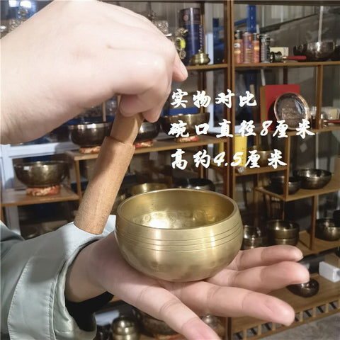 Bol chantant en cuivre fait main au Népal, bol sonore Bouddha, bol de yoga, bol de méditation, bol de Sutra tournant, thérapie sonore SPA m3331267 