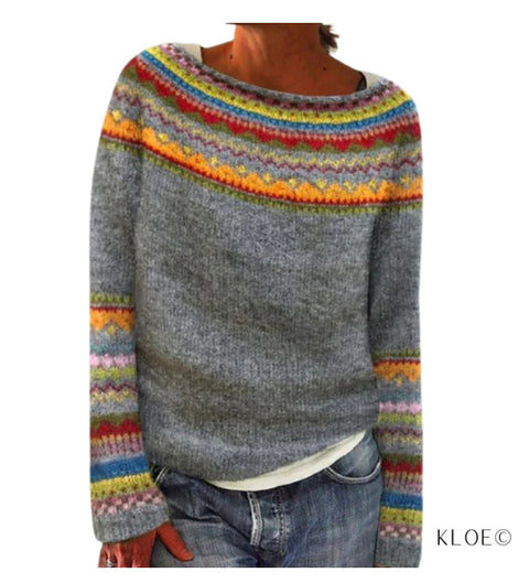 Neuer Pullover mit Rundhalsausschnitt, farblich passender, lockerer, modischer Pullover, Strickpullover m300454 