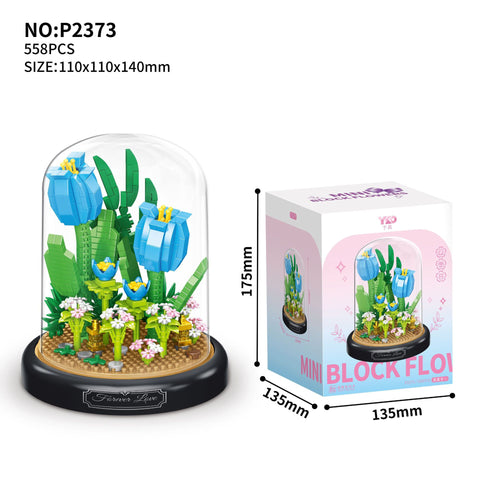 Neues Montage-Baustein-Blumenstrauß-Mikrokorn-Rosen-Sonnenblumen-Ornament M3330979 