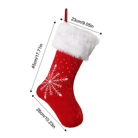 Christmas decoration candy socks embroidery Rudolph Christmas socks children's gift socks gift bag window pendant FF3332058