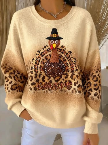 Huacai woolen sweater women sweater cartoon digital printing FF303420