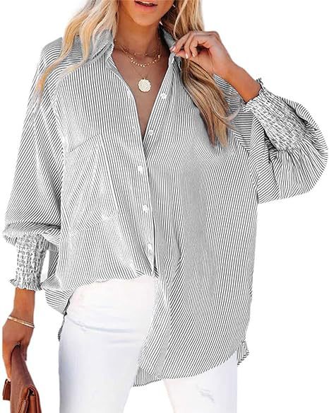 Chemise ample à manches longues pour femme, vêtement décontracté, nouvelle collection, avec poche, m301376 