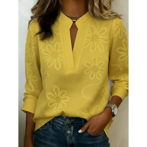 Digital printing casual pullover versatile spring and summer new shirt top m302788