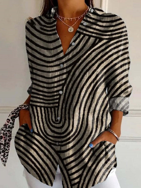 Spring and Autumn Printed Shirt m301705