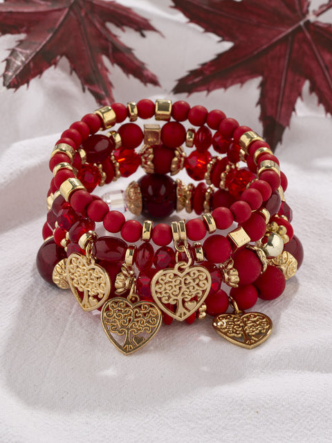 Neues böhmisches Armband, kreatives Quasten-Mehrschicht-Perlenarmband m3331286