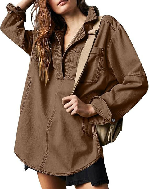 Denim jacket long sleeve jacket FF303255