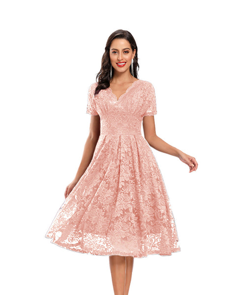 Autumn and winter women's clothing hot-selling V-neck medium and long lace pendulum dress m301709