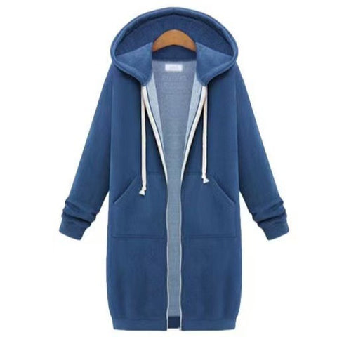 Women's medium and long hooded long-sleeved sweater women's winter m302342