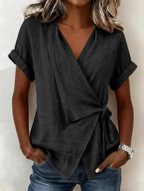 New lapel lace up irregular m302698