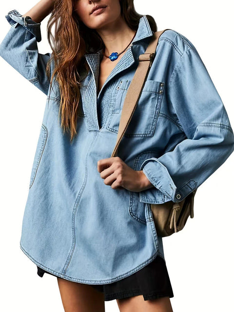 Denim jacket long sleeve jacket FF303255