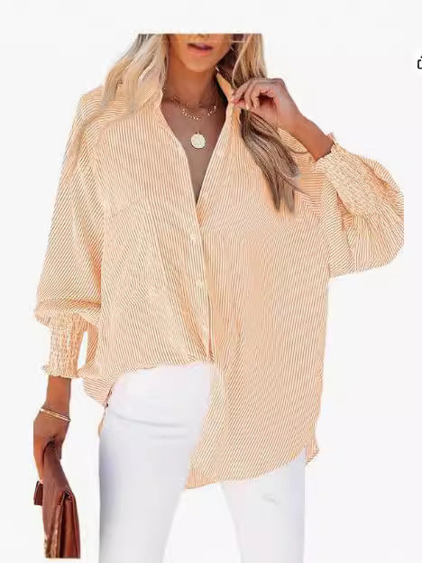 Chemise ample à manches longues pour femme, vêtement décontracté, nouvelle collection, avec poche, m301376 