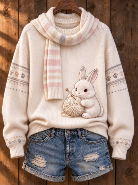 Huacai woolen sweater women sweater cartoon digital printing FF303420