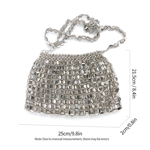 Petit sac à main creux rétro en métal, personnalité m3331040