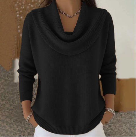 Autumn and winter new solid color long-sleeved top sweater m302155