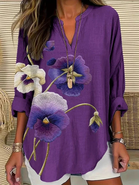Pull ample à col rond et imprimé pour femme, grande taille, décontracté, T m301359 