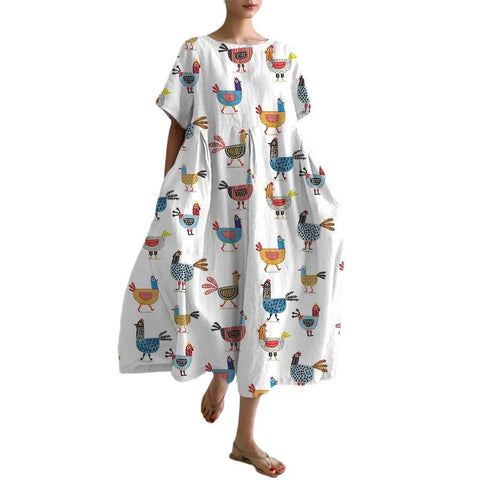 3D digital printing women's casual fashion plus size short-sleeved dress m302781