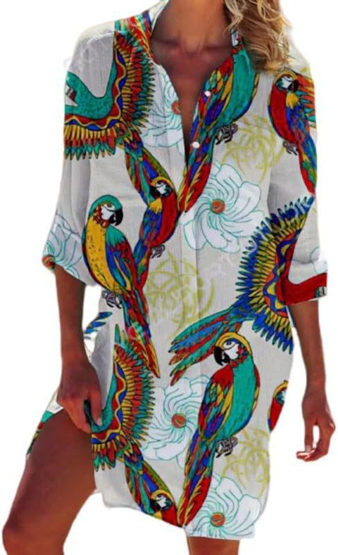 Veste de bikini, maillot de bain, cardigan, chemise de plage imprimée pour femme, m301274 