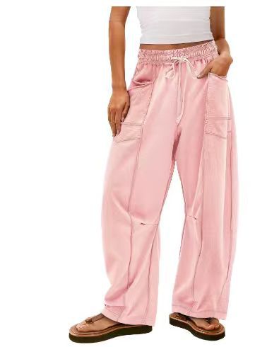 Loose wide-leg pants casual summer wide-leg pants drawstring waist casual pants sweatpants m301884