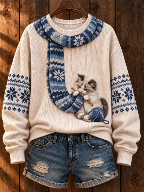 Huacai woolen sweater women sweater cartoon digital printing FF303420
