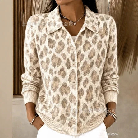 Knitted Cardigan Button Women's Sweater Jacket FF303295 01