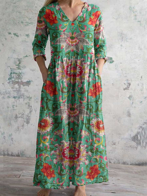 3D printing Amazon European and American summer casual loose long-sleeved dress m301729