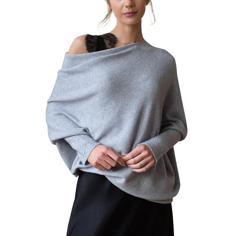 Crew neck long sleeve comfortable temperament knitted pleated jumper m302318