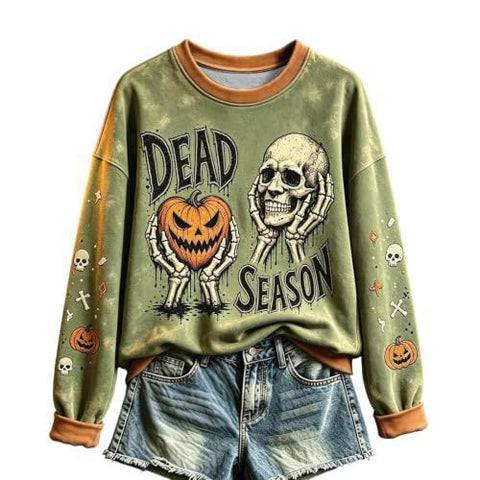 Printed Crew Neck Long Sleeve Casual Cover FF303386