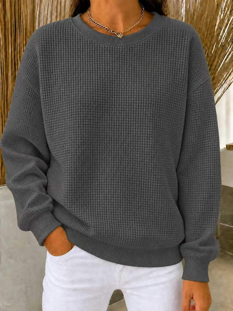 Solid color simple women's top crew neck loose fashion T-shirt m303224